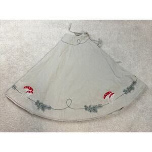 NWT Anthropologie Terrain Embroidered Mushroom Christmas Tree Skirt